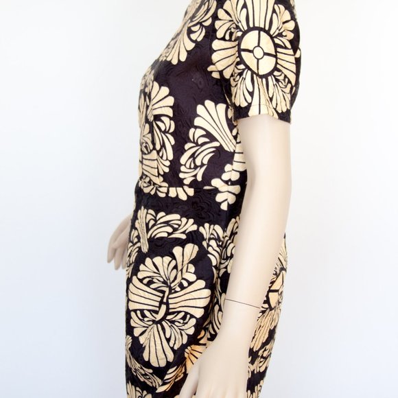 Vtg Jacquart Textured Womens Dress Bubble Small - Picture 6 of 13